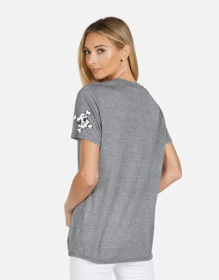 Capri Poison Cat Heather Grey Women039s Lauren Moshi Short Sleeve