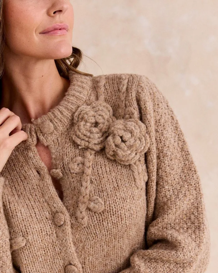 Cardigan Knitted Cloe Camel Women Polin Et Moi Cardigans And Sweaters Cardigan Knitted Cloe Camel Women Polin Et Moi Cardigans And Sweaters