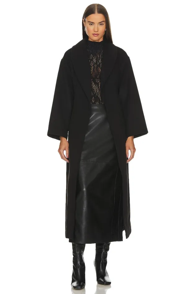 Carla Coat Coal Black Women Lovers Friends Jackets and Coats