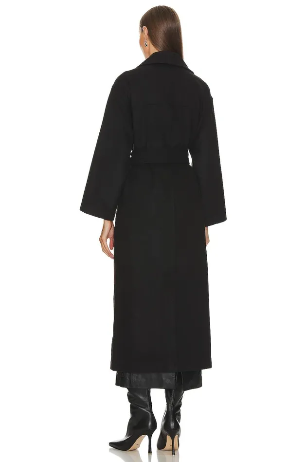 Carla Coat Coal Black Women Lovers Friends Jackets and Coats Carla Coat Coal Black Women Lovers Friends Jackets and Coats