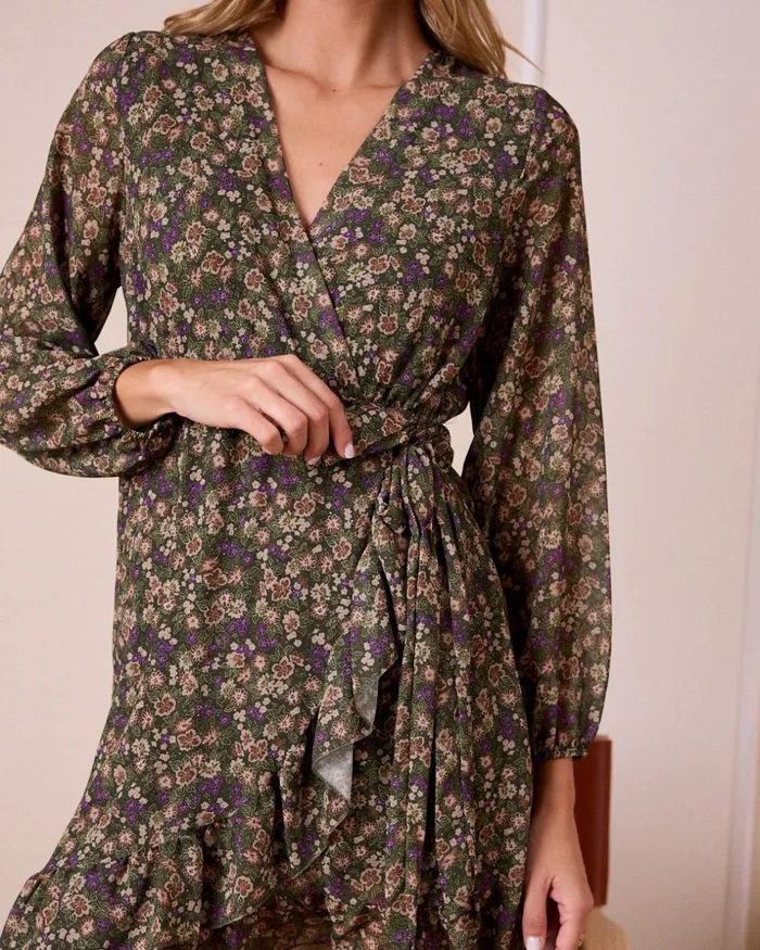 Carnation Flowers Dress Green Forest Women Polin Et Moi Dresses And Jumpsuits Carnation Flowers Dress Green Forest Women Polin Et Moi Dresses And Jumpsuits