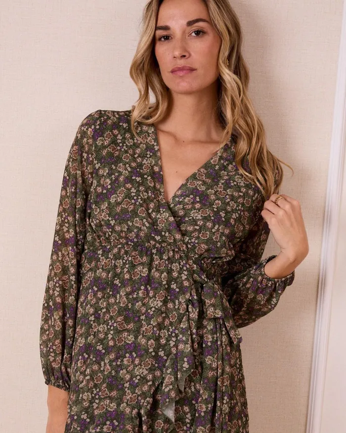 Carnation Flowers Dress Green Forest Women Polin Et Moi Dresses And Jumpsuits Carnation Flowers Dress Green Forest Women Polin Et Moi Dresses And Jumpsuits