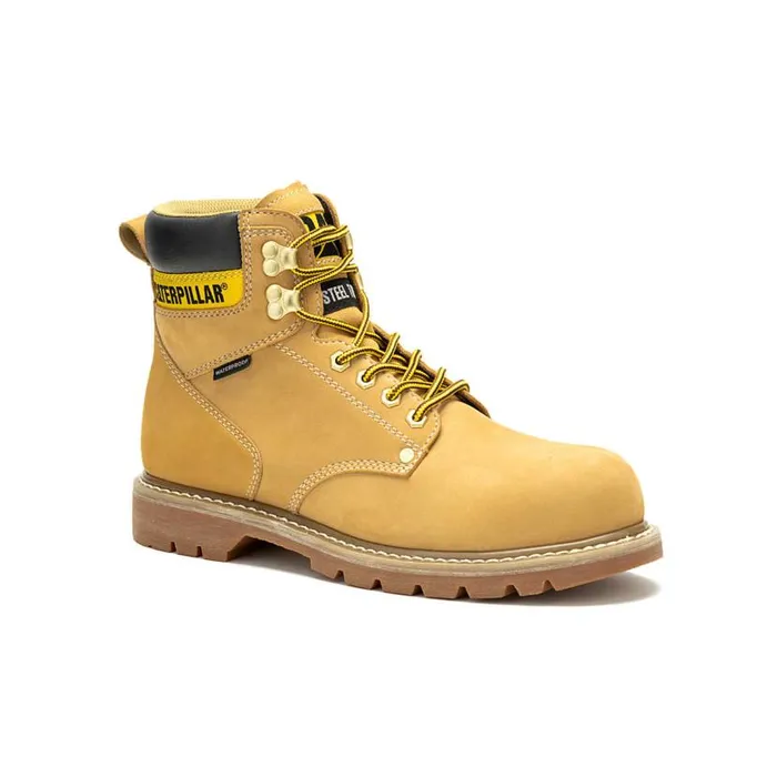 Cat Footwear Second Shift Waterproof Steel Toe Work Boot Men Boots