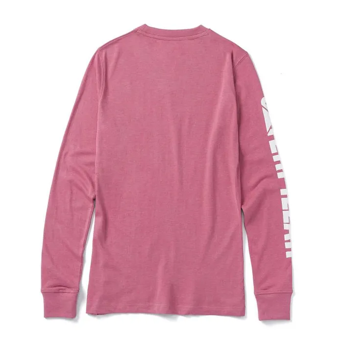 Cat Footwear Trademark Banner Long Sleeve Tee Women Tops and Outerwear