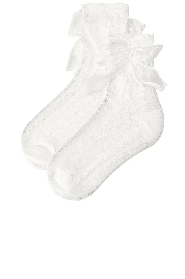 Charlize Socks White Women Lovers Friends Accessories