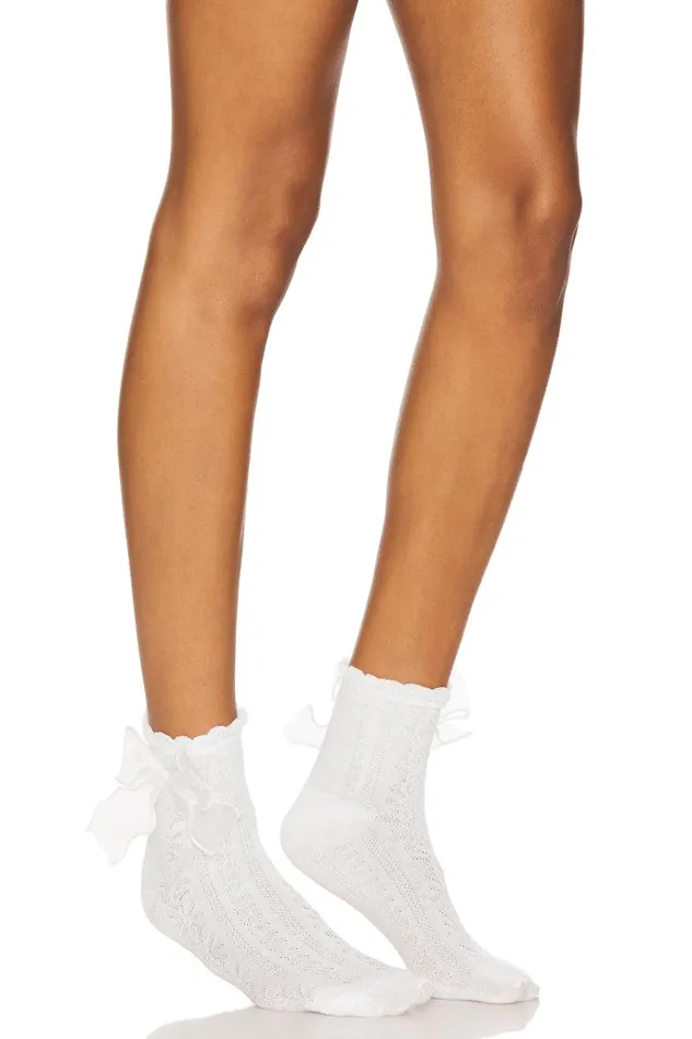 Charlize Socks White Women Lovers Friends Accessories