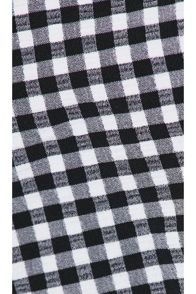 Check Me Out Skirt Black Gingham Women Lovers Friends Skirts