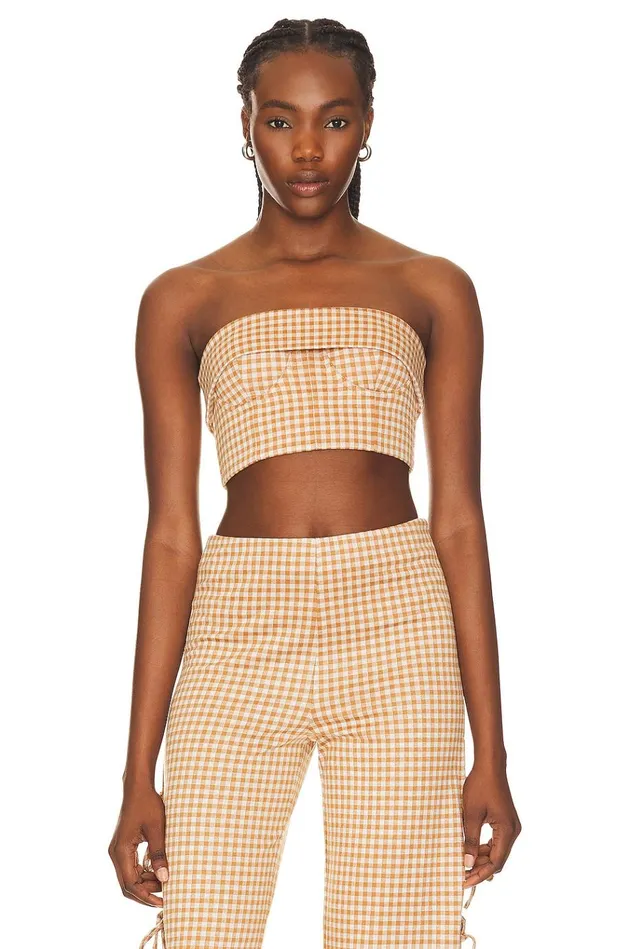 Chelsea Top Brown and White Women Lovers Friends Tops
