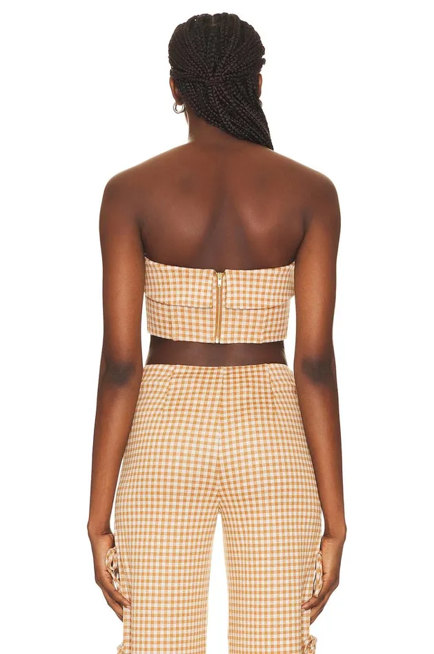 Chelsea Top Brown and White Women Lovers Friends Tops