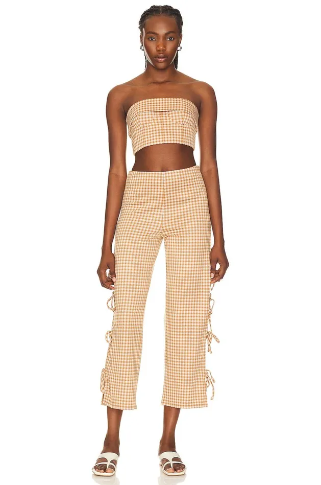 Chelsea Top Brown and White Women Lovers Friends Tops