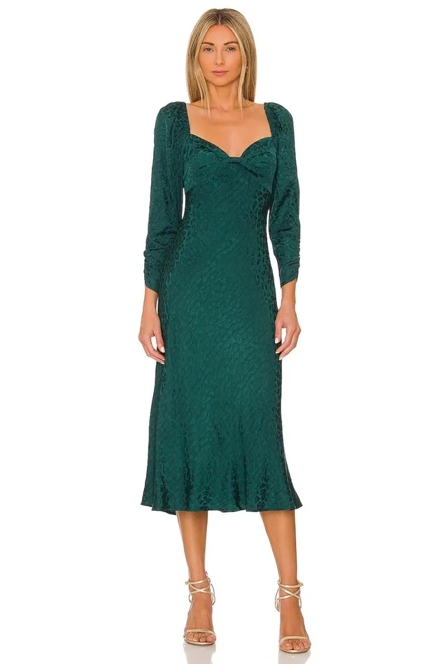 Cheyanne Midi Dress Dark Jade Green Women Lovers Friends Dresses