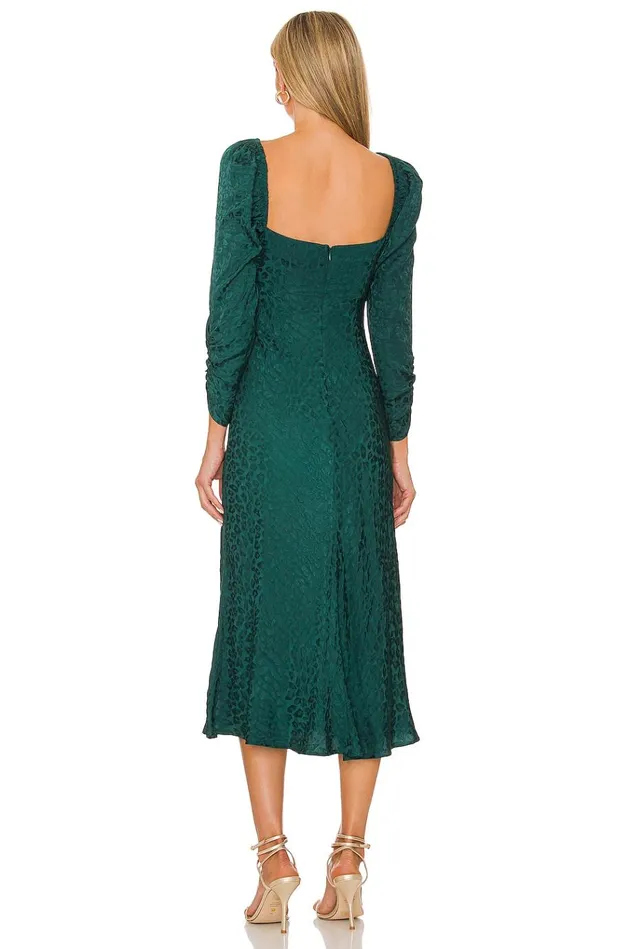 Cheyanne Midi Dress Dark Jade Green Women Lovers Friends Dresses