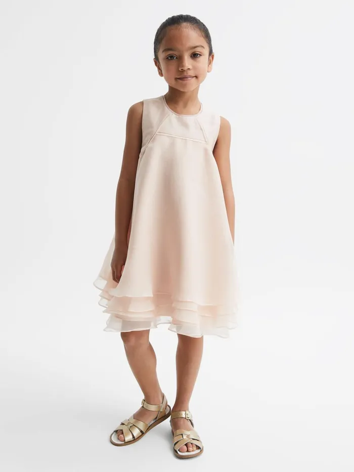 Children Alexis Layered Tulle Dress Pink Reiss Dresses and Jumpsuits