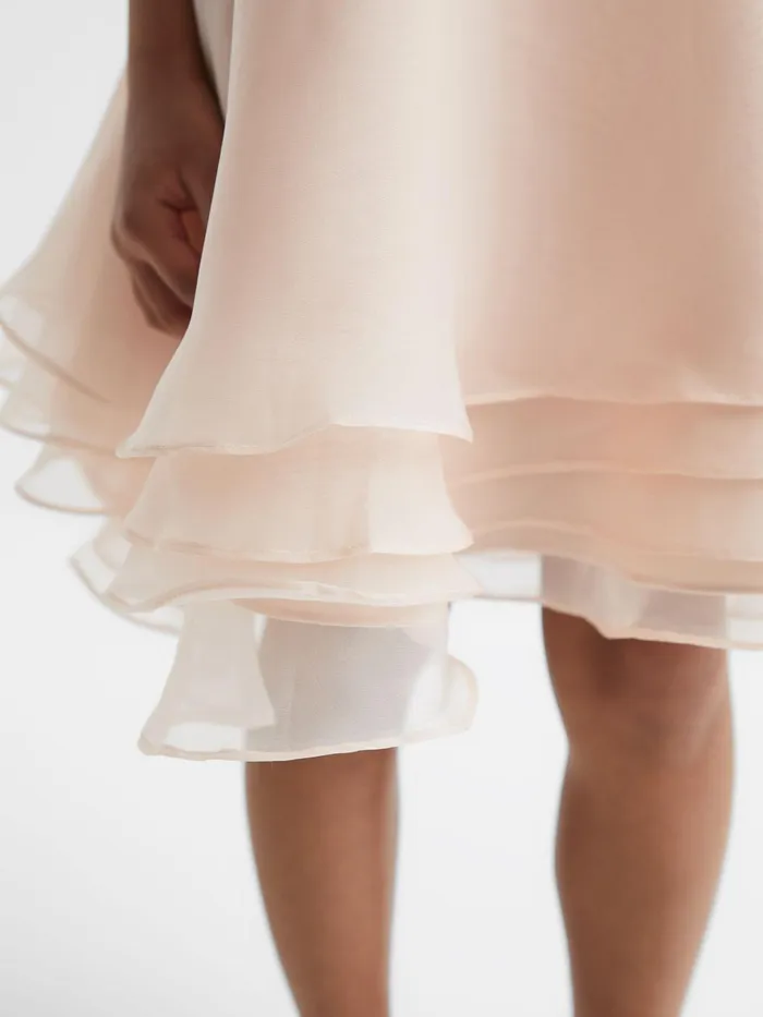 Children Alexis Layered Tulle Dress Pink Reiss Dresses and Jumpsuits