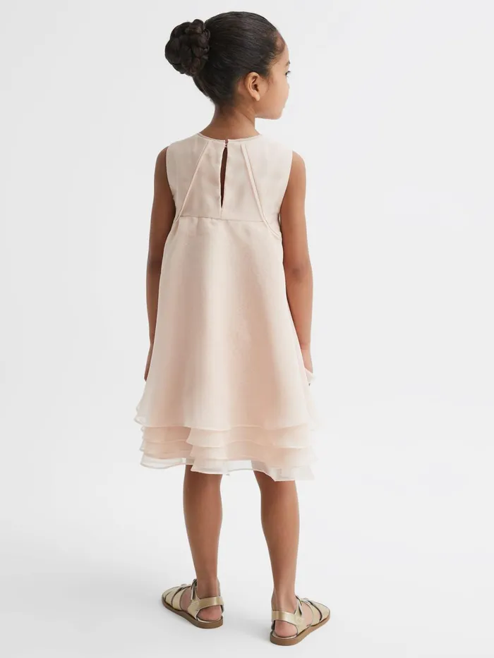 Children Alexis Layered Tulle Dress Pink Reiss Dresses and Jumpsuits