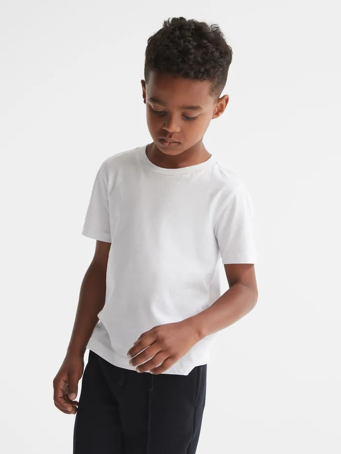 Children Bless Crew Neck TShirt White Reiss TShirts