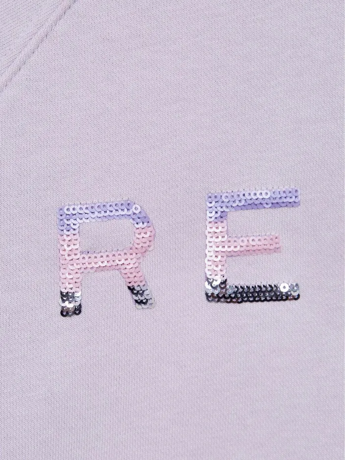 Children Bryony Sequin Crew Neck Jumper Lilac Reiss Sweats and Hoodies