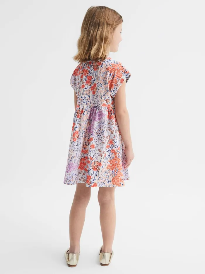 Children Dahlia Floral Print Jersey Dress Pink Print Reiss Dresses and Jumpsuits