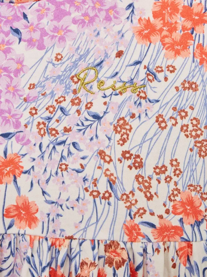 Children Dahlia Floral Print Jersey Dress Pink Print Reiss Dresses and Jumpsuits