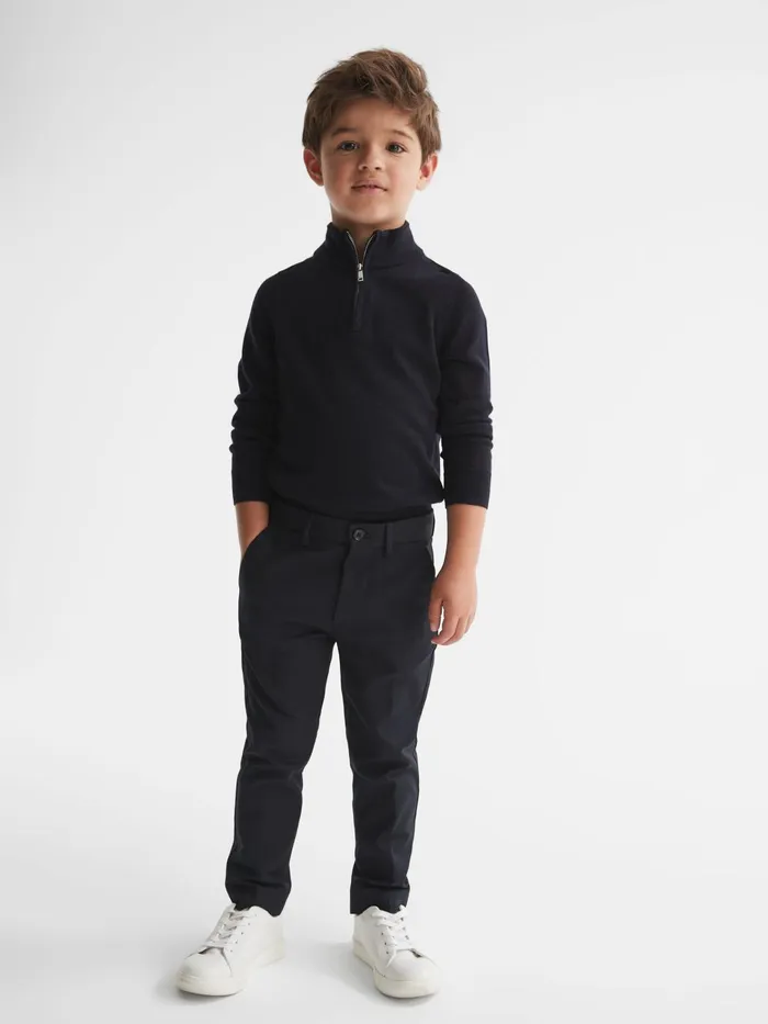 Children Eastbury Slim Fit Chinos Navy Reiss Trousers