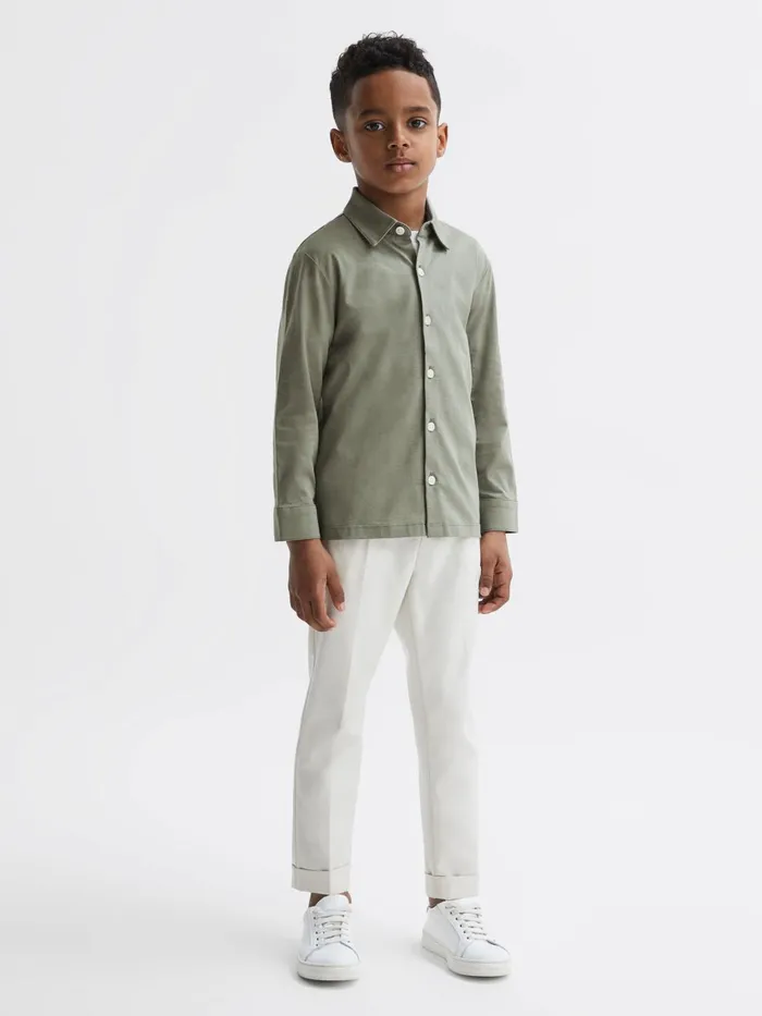 Children Hendon Cotton Shirt Sage Reiss Shirts