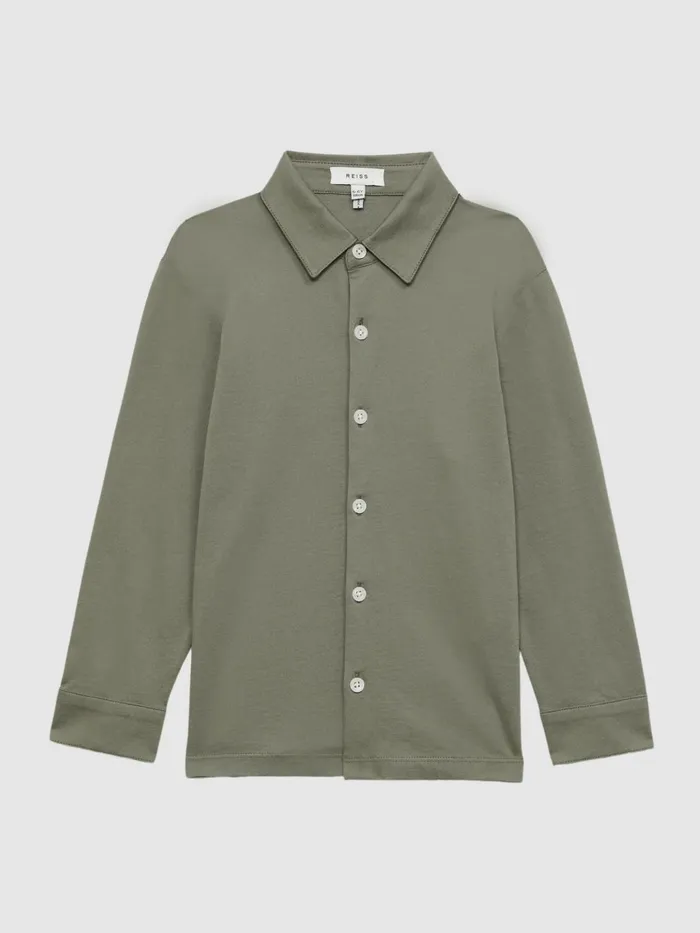 Children Hendon Cotton Shirt Sage Reiss Shirts
