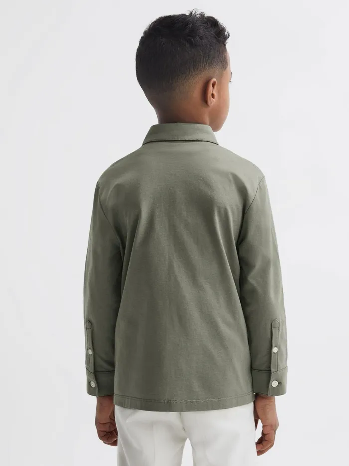 Children Hendon Cotton Shirt Sage Reiss Shirts