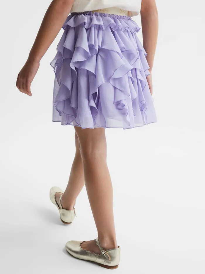 Children Lola Ruffle Tulle Skirt Lilac Reiss Skirts
