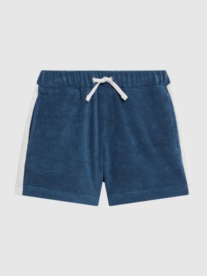 Children Marine Towelling Drawstring Shorts Cobalt Blue Reiss CoOrds
