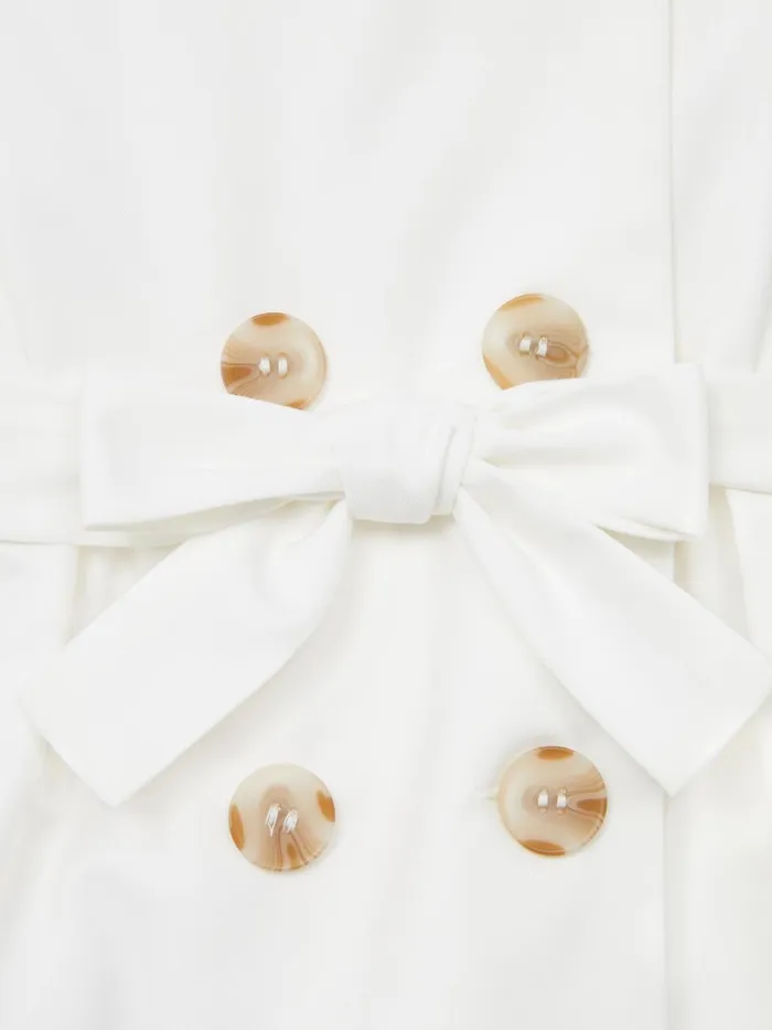 Children Natalie Sleeveless Belted Dress White Reiss Dresses and Jumpsuits