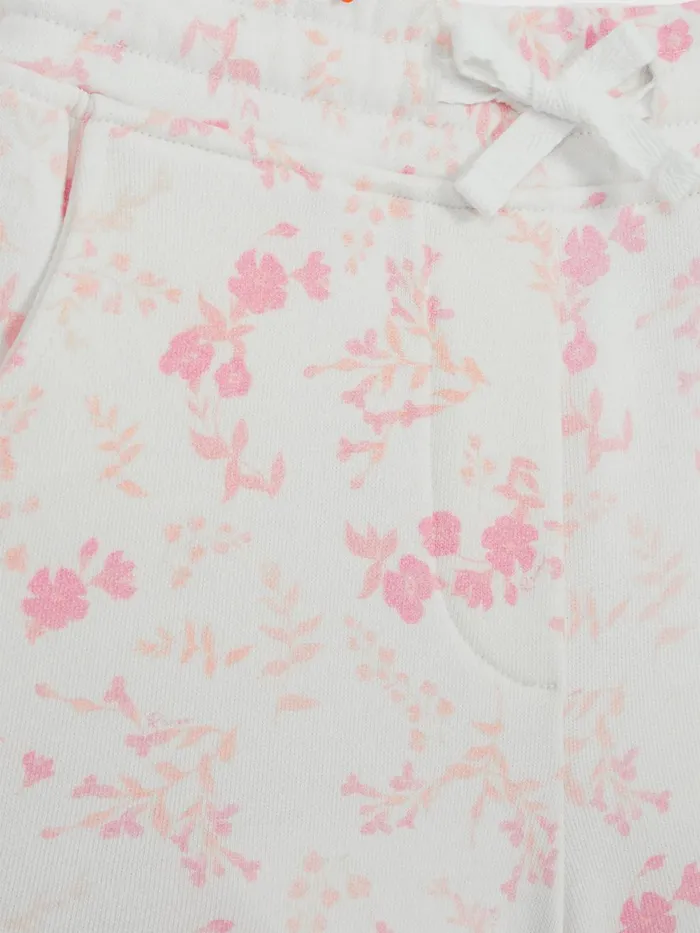 Children Nina Floral Print Set 8211 Sweatshirt And Shorts Pink Print Reiss CoOrds