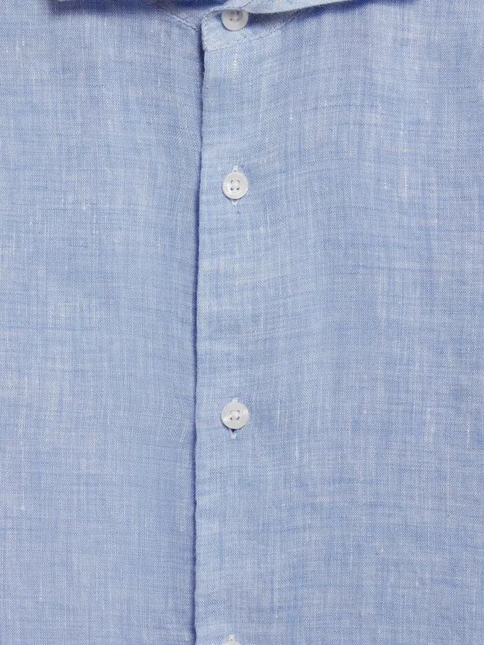 Children Ruban Linen Regular Fit Shirt Soft Blue Reiss Shirts