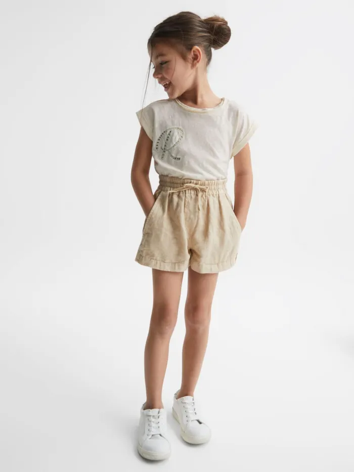 Children Tabby Embellished TShirt Off White Reiss Tops and Tshirts