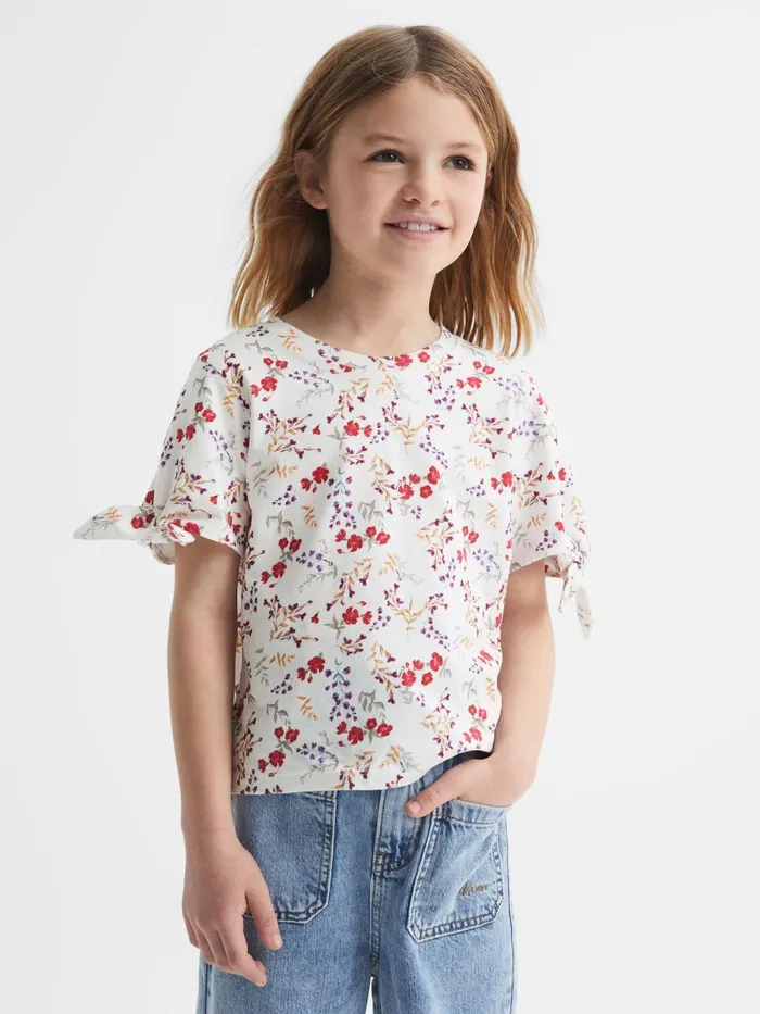 Children Tally Printed Cotton TShirt Multi Reiss Tops and Tshirts