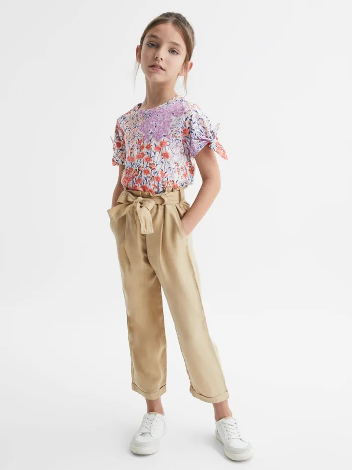 Children Tally Printed Cotton TShirt Pink Reiss Tops and Tshirts