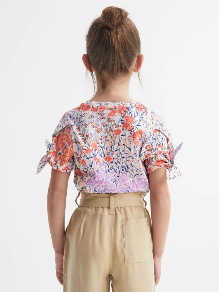 Children Tally Printed Cotton TShirt Pink Reiss Tops and Tshirts