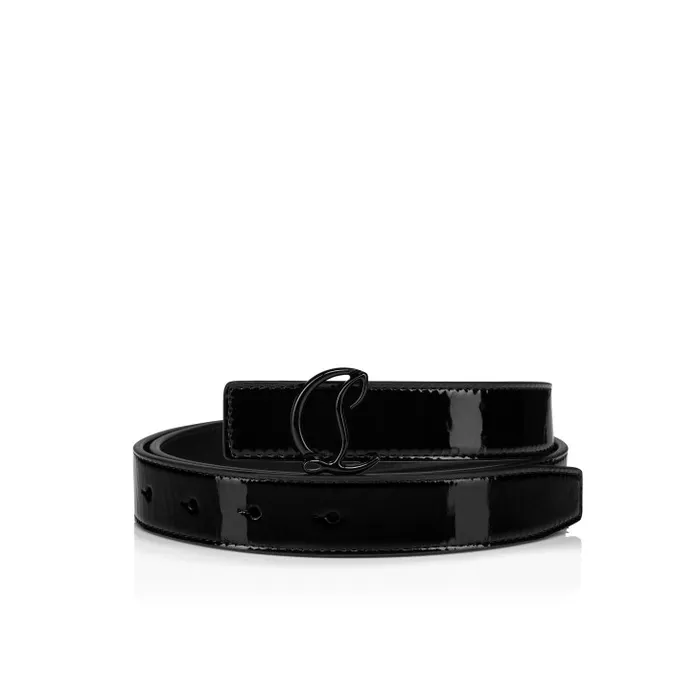 Christian Louboutin Belts Women Loubi54 Belt 8211 Vog Patent Leather 8211 Black