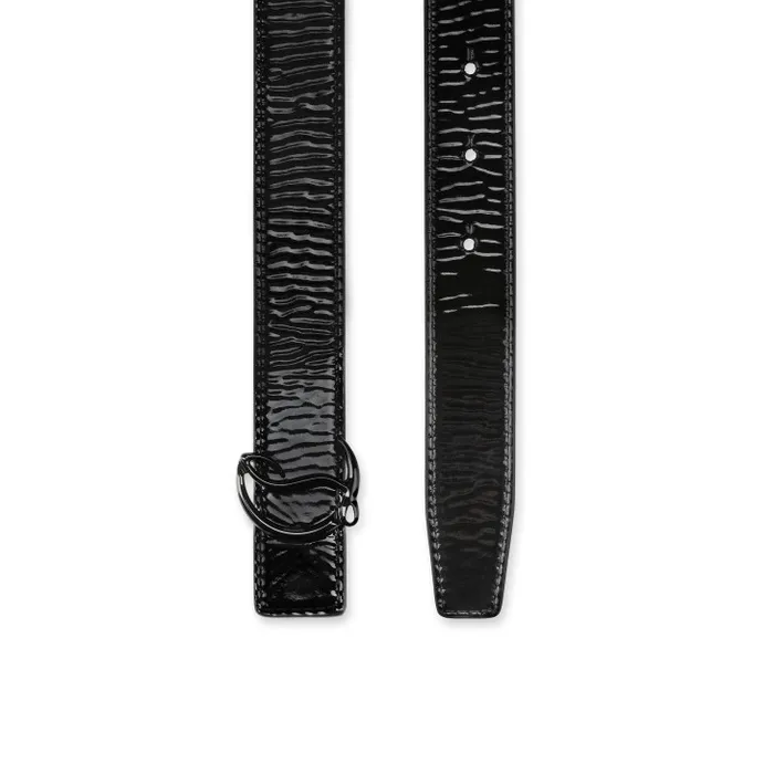 Christian Louboutin Belts Women Loubi54 Belt 8211 Vog Patent Leather 8211 Black