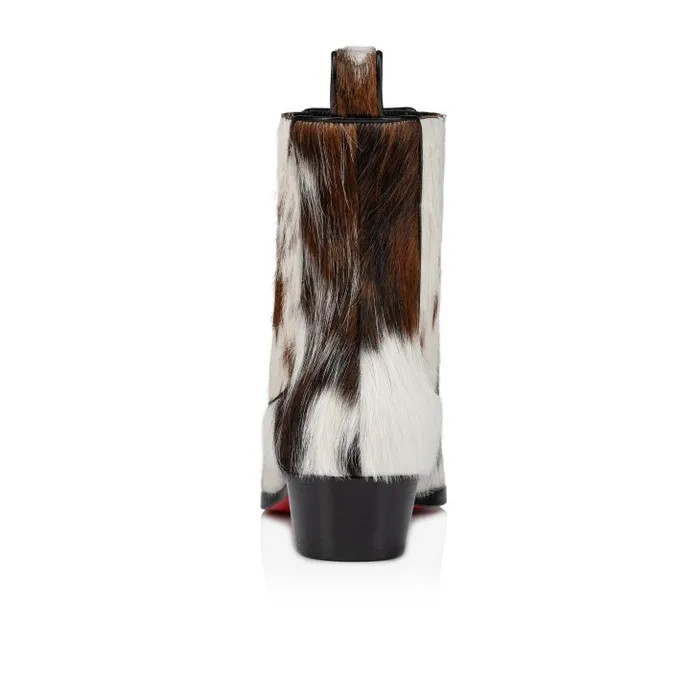 Christian Louboutin Boots Men Cheliviss Boots 8211 Hairy Calf quotMeuhquot 8211 Brown And White