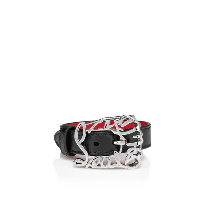 Christian Louboutin Bracelets WomenMen Giddy Bracelet 8211 Calf Leather 8211 Black