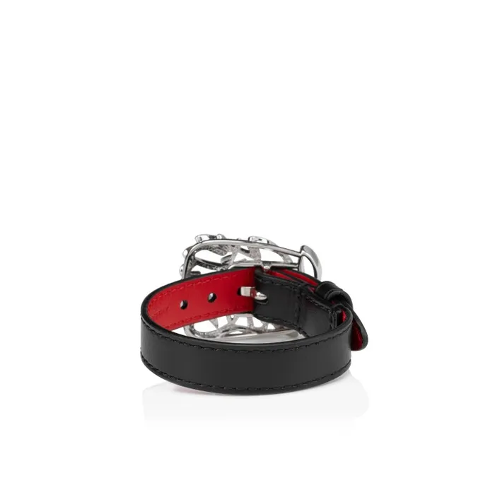Christian Louboutin Bracelets WomenMen Giddy Bracelet 8211 Calf Leather 8211 Black