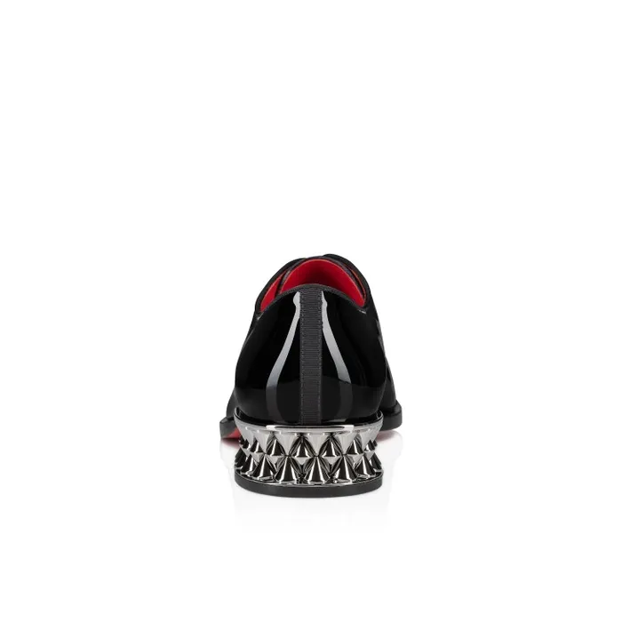 Christian Louboutin Buckles and Laceups Men Corteo On Spikes Oxford 8211 Patent Calf Leather And Spikes 8211 Black