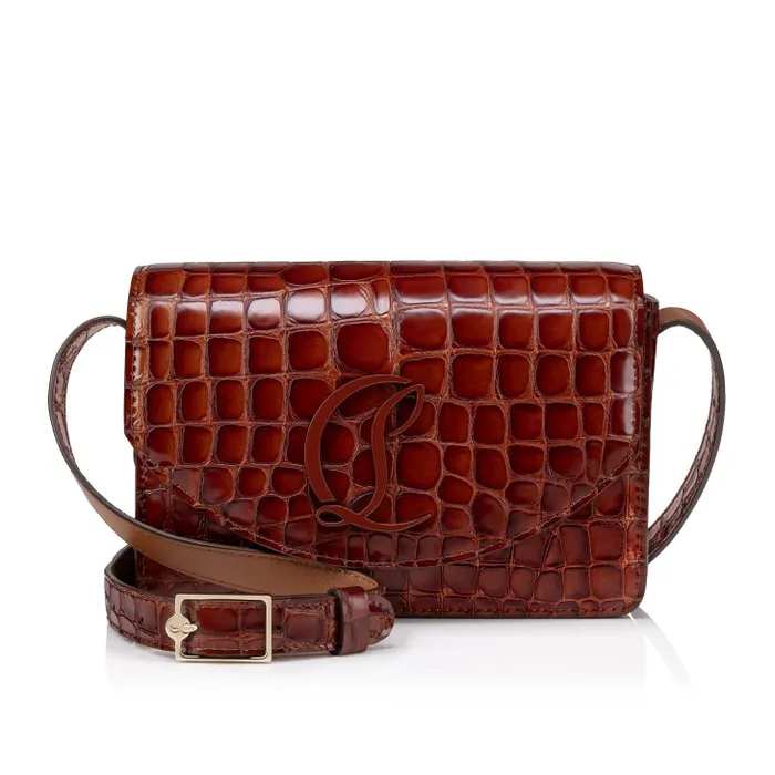 Christian Louboutin Crossbody Bags Women Loubi54 Crossbody Bag 8211 Alligator Embossed Calf Leather 8211 Acajou Christian Louboutin Crossbody Bags Women Loubi54 Crossbody Bag 8211 Alligator Embossed Calf Leather 8211 Acajou