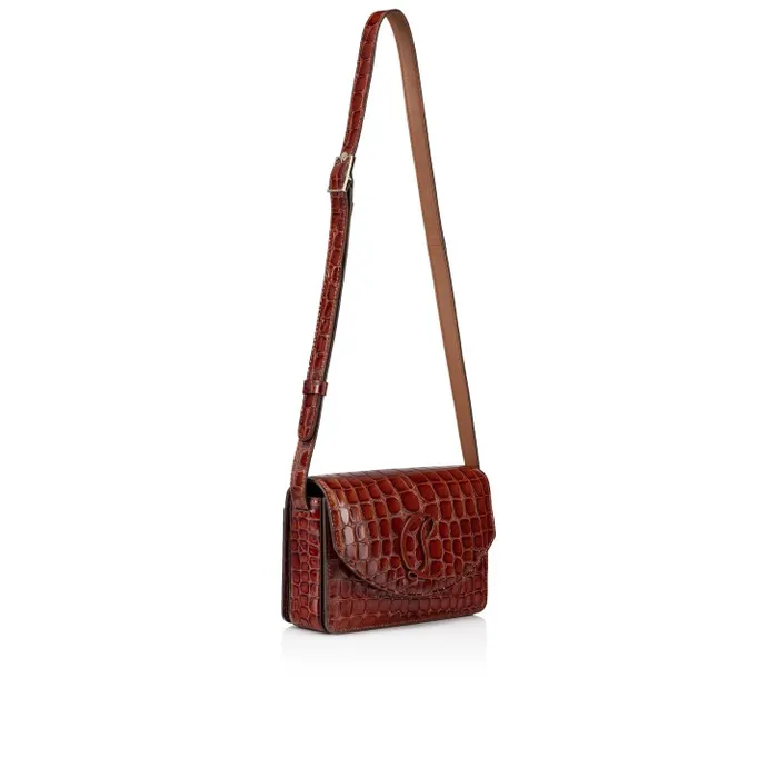Christian Louboutin Crossbody Bags Women Loubi54 Crossbody Bag 8211 Alligator Embossed Calf Leather 8211 Acajou