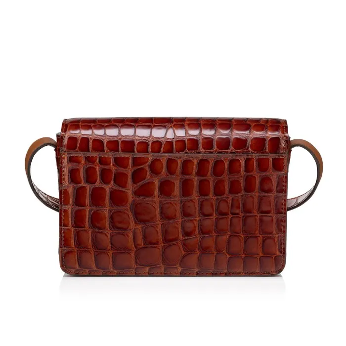 Christian Louboutin Crossbody Bags Women Loubi54 Crossbody Bag 8211 Alligator Embossed Calf Leather 8211 Acajou