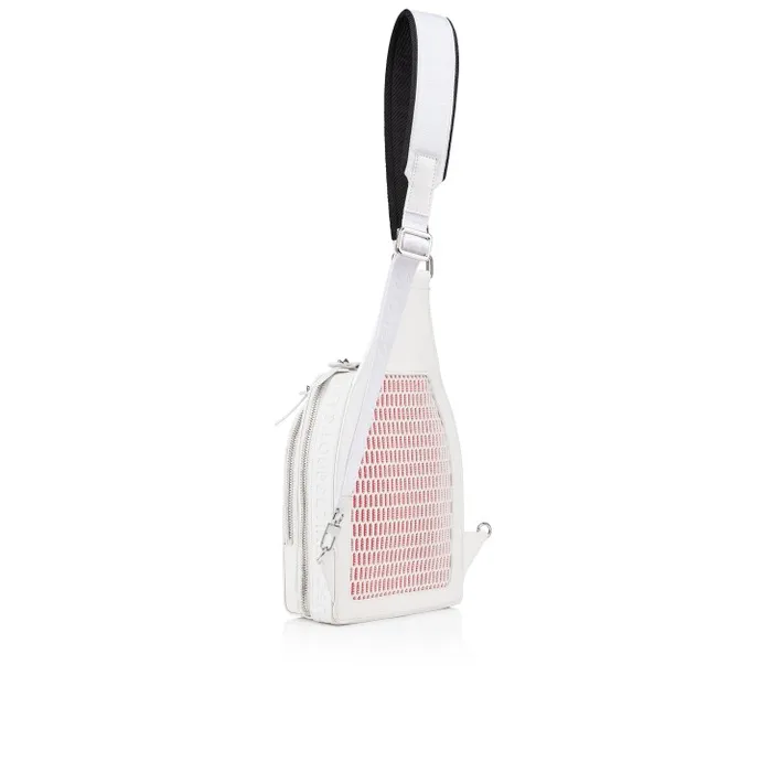 Christian Louboutin Crossbody Bags MenWomen Loubifunk Backpack 8211 Grained Calf Leather And Smooth Calf Leather 8211 White