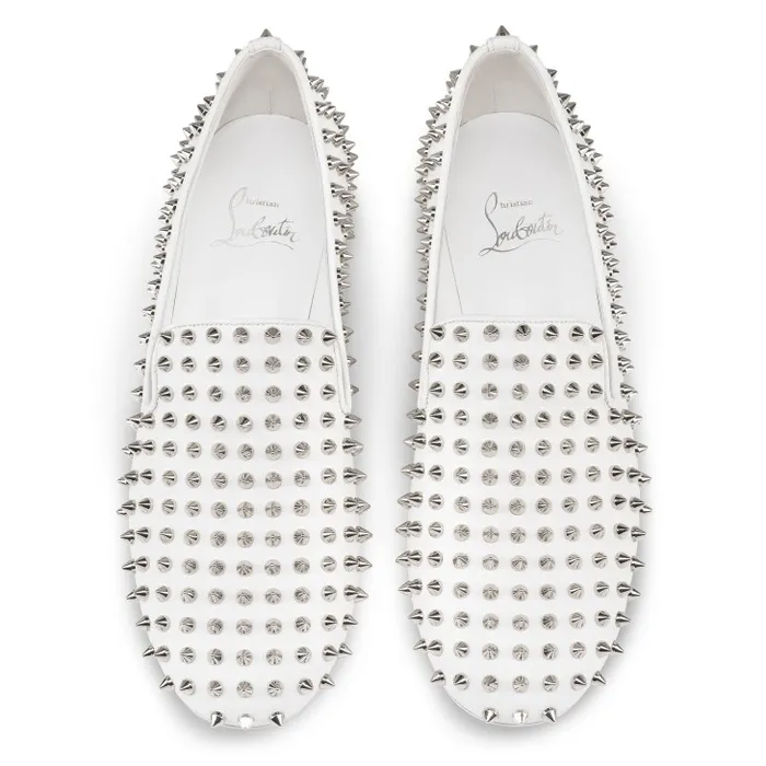 Christian Louboutin Flats and Loafers Women Spikeasy 30 Mm Loafers 8211 Nappa Leather 8211 Bianco