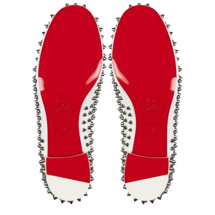 Christian Louboutin Flats and Loafers Women Spikeasy 30 Mm Loafers 8211 Nappa Leather 8211 Bianco