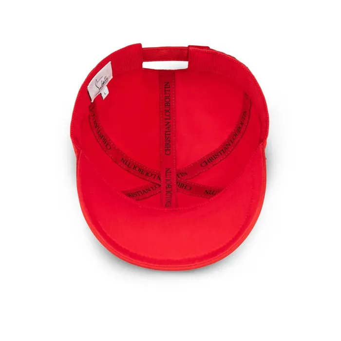 Christian Louboutin Hats WomenMen Enky Spikes Baseball Cap 8211 Canva And Spikes 8211 Loubi