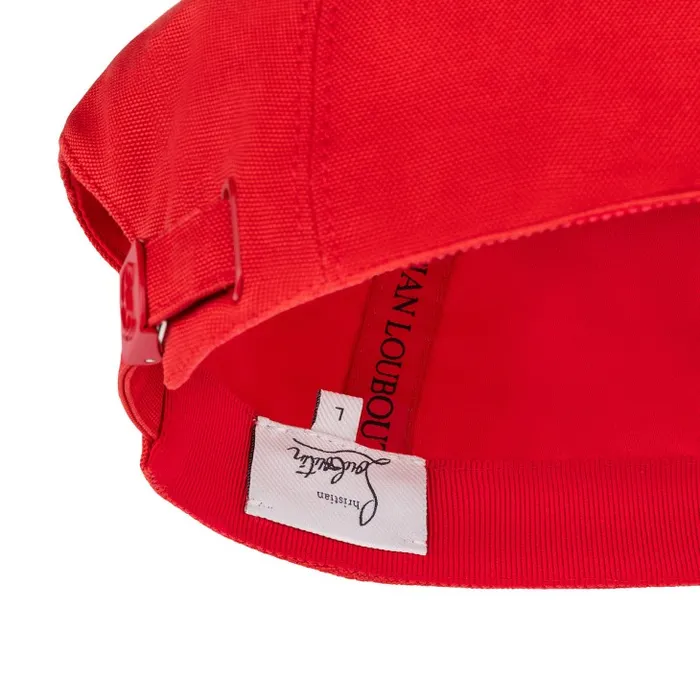Christian Louboutin Hats WomenMen Enky Spikes Baseball Cap 8211 Canva And Spikes 8211 Loubi